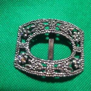 Antique French steel cut belt buckle